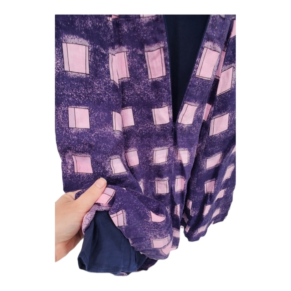 Tory Burch Short Sleeve Linen Navy and Pink Square Fit Flare Mini Dress 4 Small - Picture 11 of 13